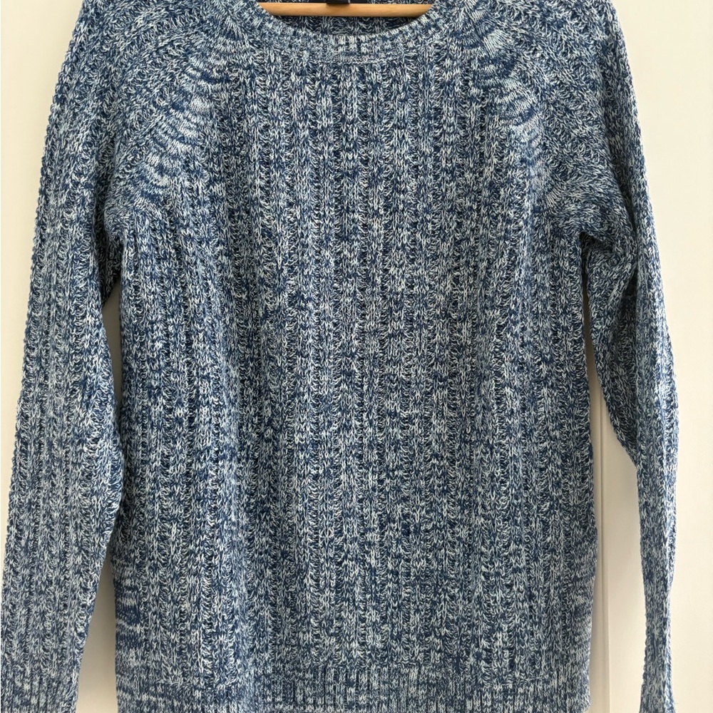 GAP Marled Blue Women's Crew Neck Sweater